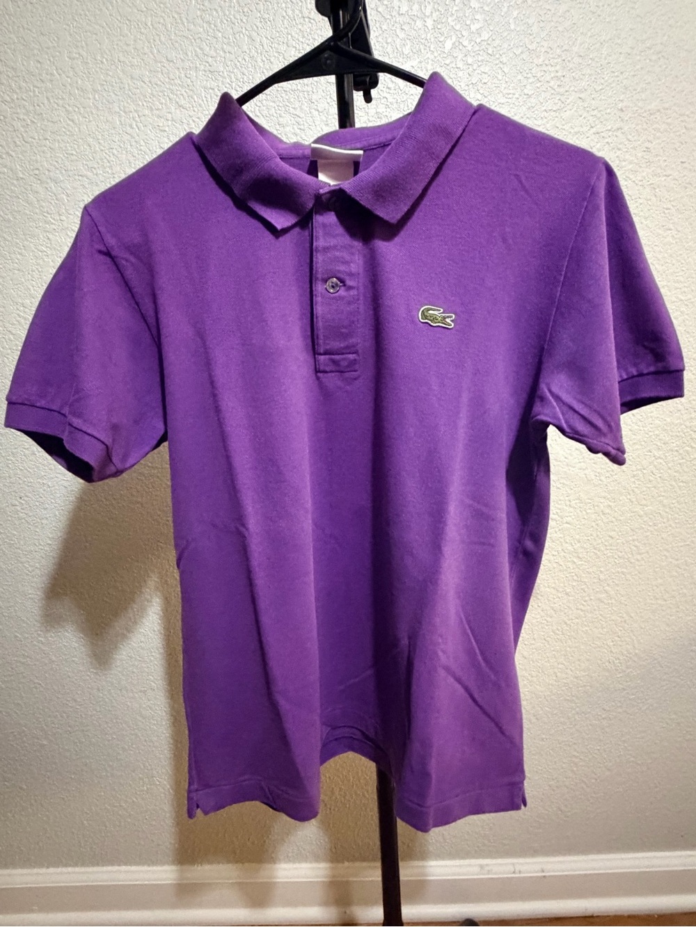 Lacoste Male Purple Short Sleeve Polo